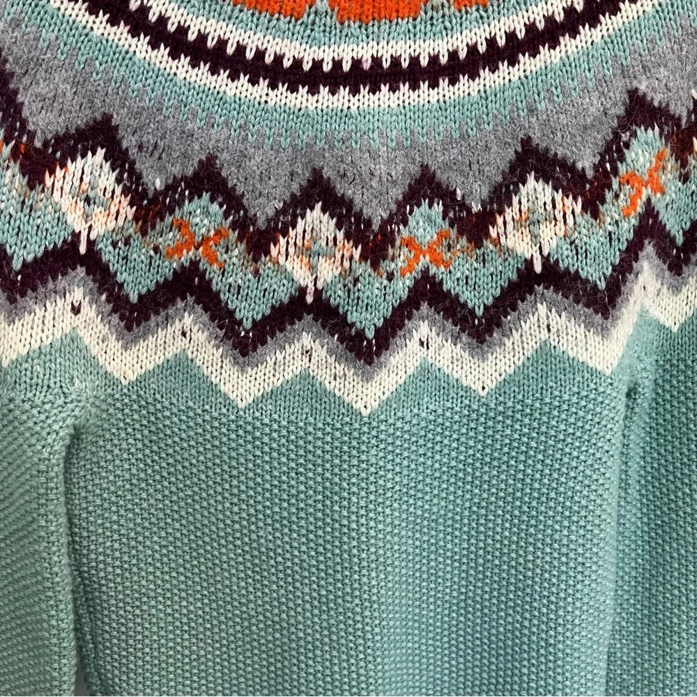 J Crew | Zigzag Fair Isle sweater | Lambswool Blend | knit | Pullover